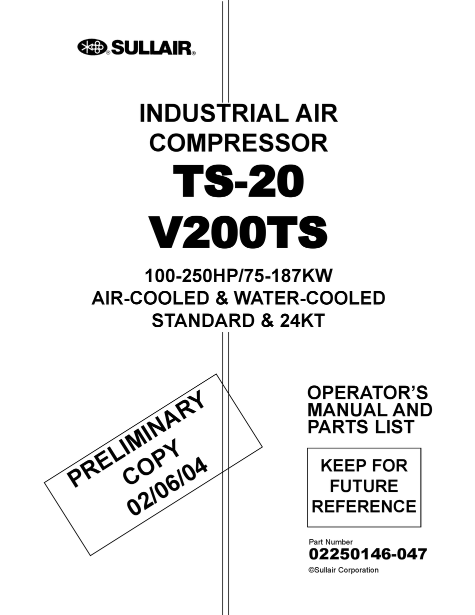 SULLAIR TS20 OPERATOR
