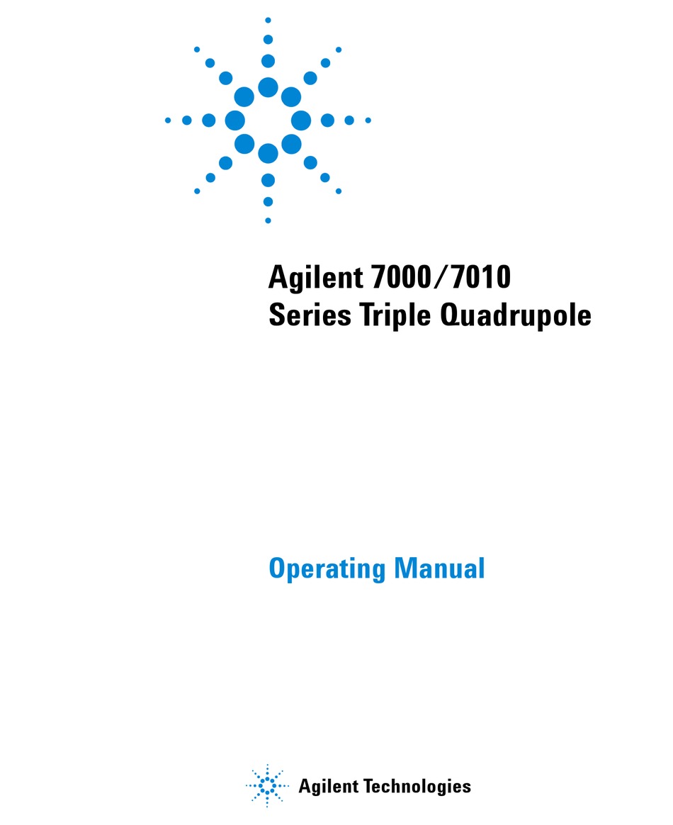AGILENT TECHNOLOGIES 7010 SERIES OPERATING MANUAL Pdf Download ManualsLib