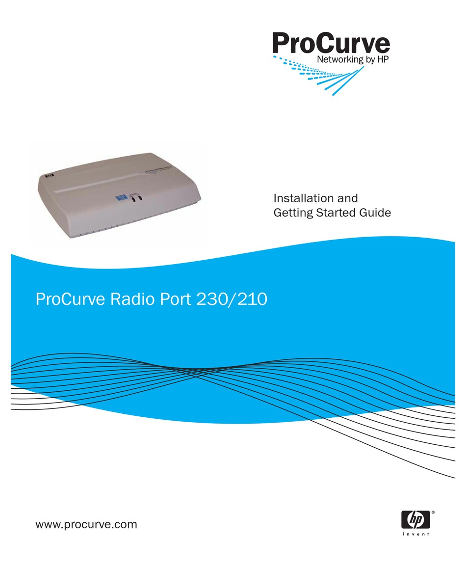 HP PROCURVE RADIO PORT 230 INSTALLATION AND GETTING STARTED MANUAL Pdf  Download | ManualsLib