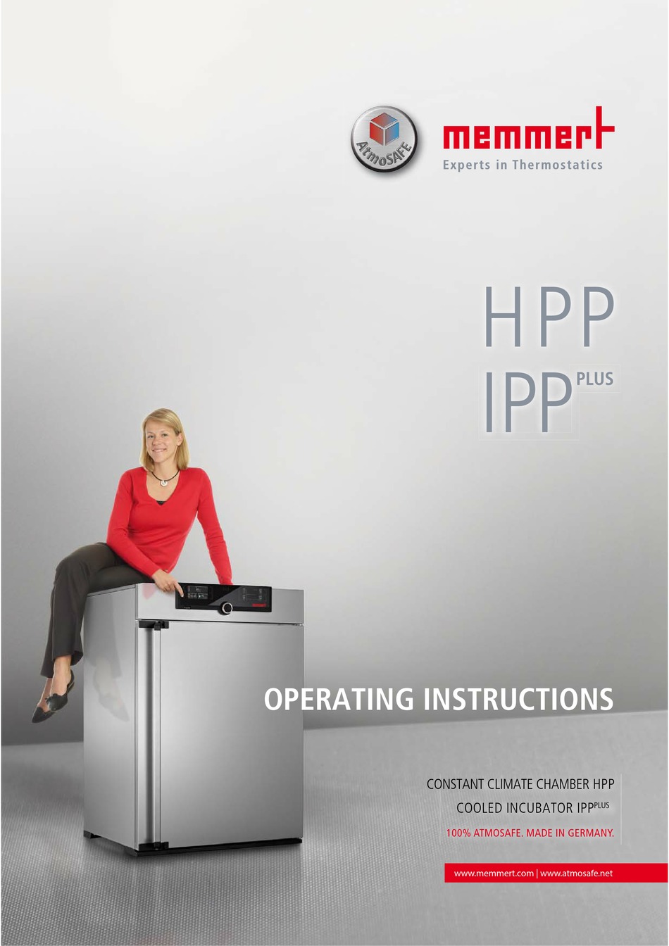 Memmert Hpp Operating Instructions Manual Pdf Download Manualslib