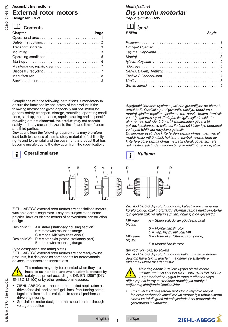 Ziehl Abegg Mk Series Assembly Instructions Manual Pdf Download