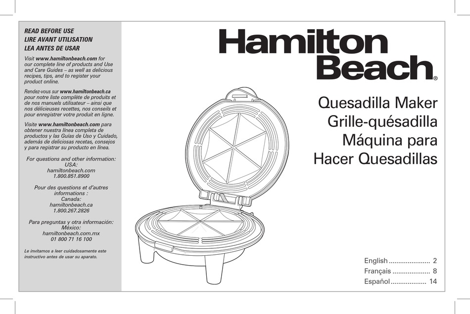 HAMILTON BEACH 25409 MANUAL Pdf Download | ManualsLib