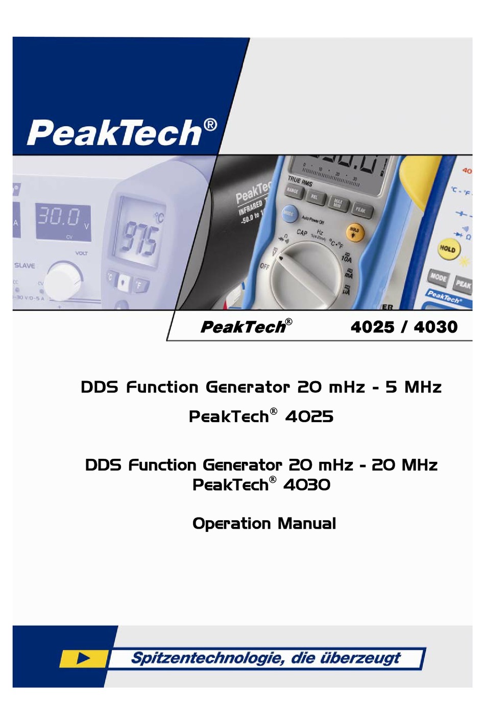 PEAKTECH 4025 OPERATION MANUAL Pdf Download | ManualsLib