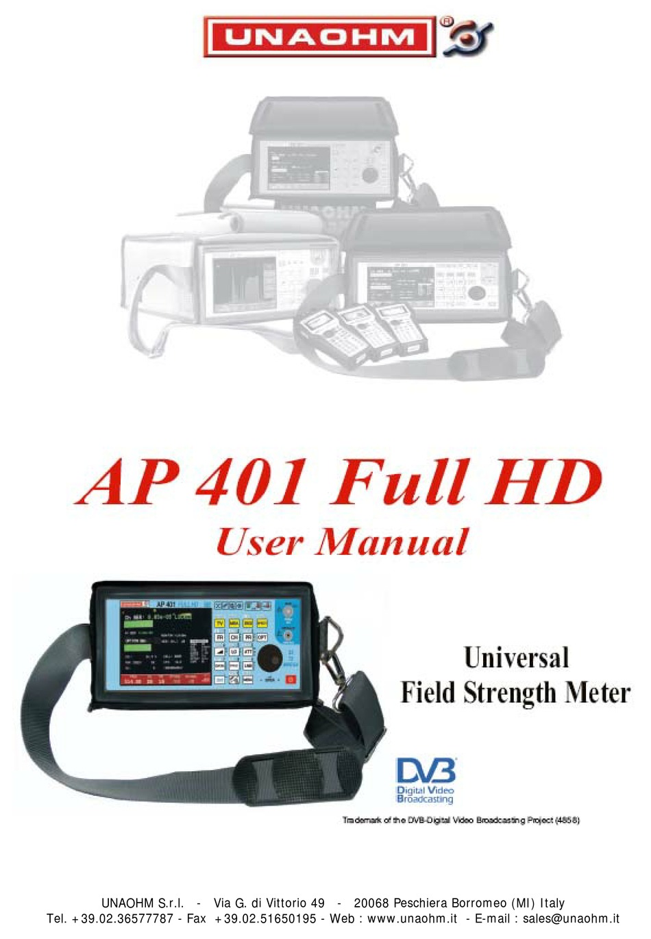 UNAOHM AP 401 FULL HD USER MANUAL Pdf Download