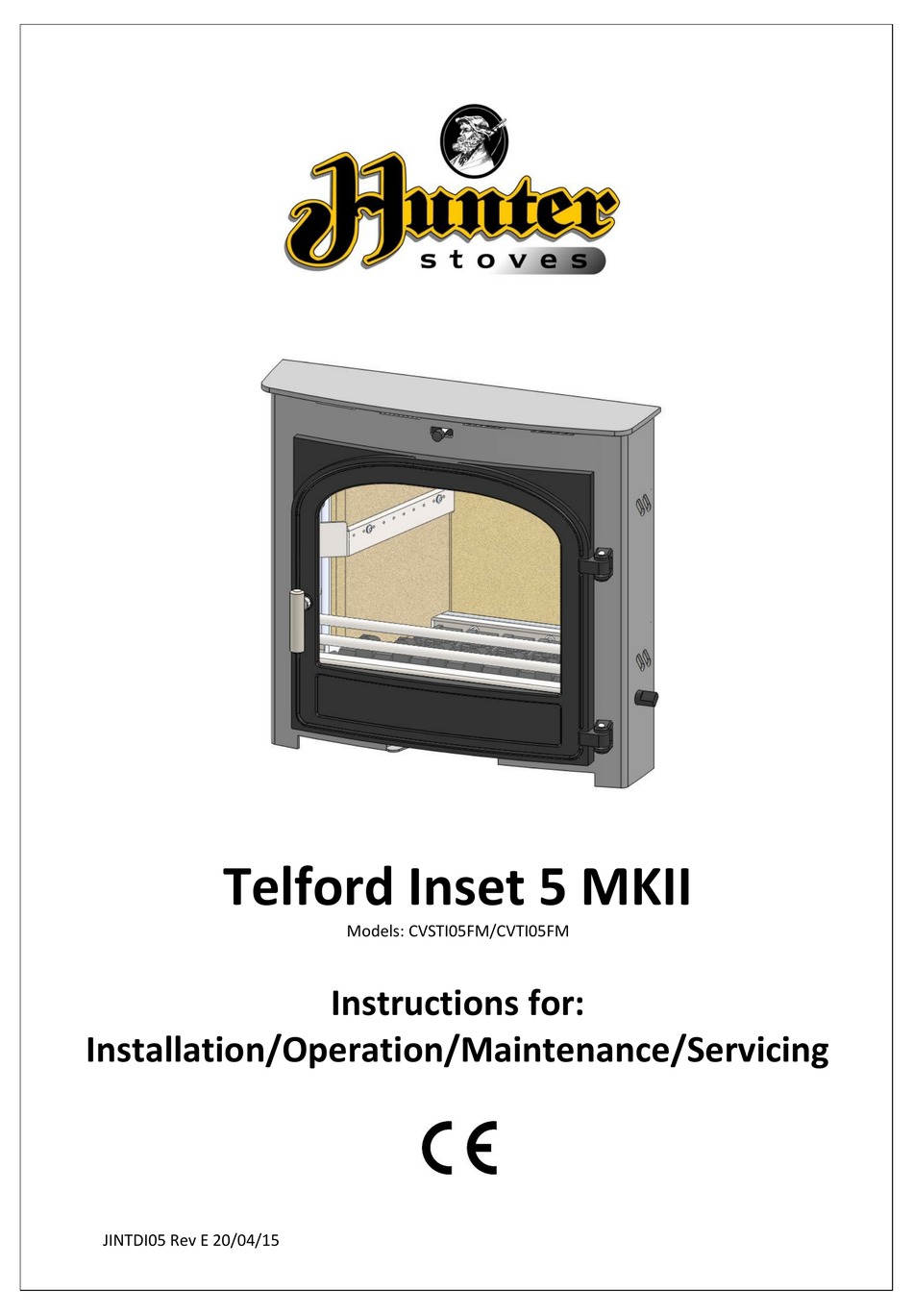 HUNTER STOVES TELFORD INSET 5 MKII INSTRUCTIONS FOR  INSTALLATION/OPERATION/MAINTENANCE/SERVICING Pdf Download | ManualsLib