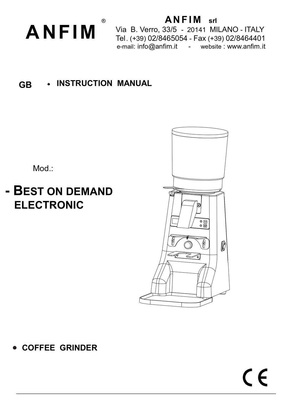 ANFIM BEST ON DEMAND ELECTRONIC INSTRUCTION MANUAL Pdf Download
