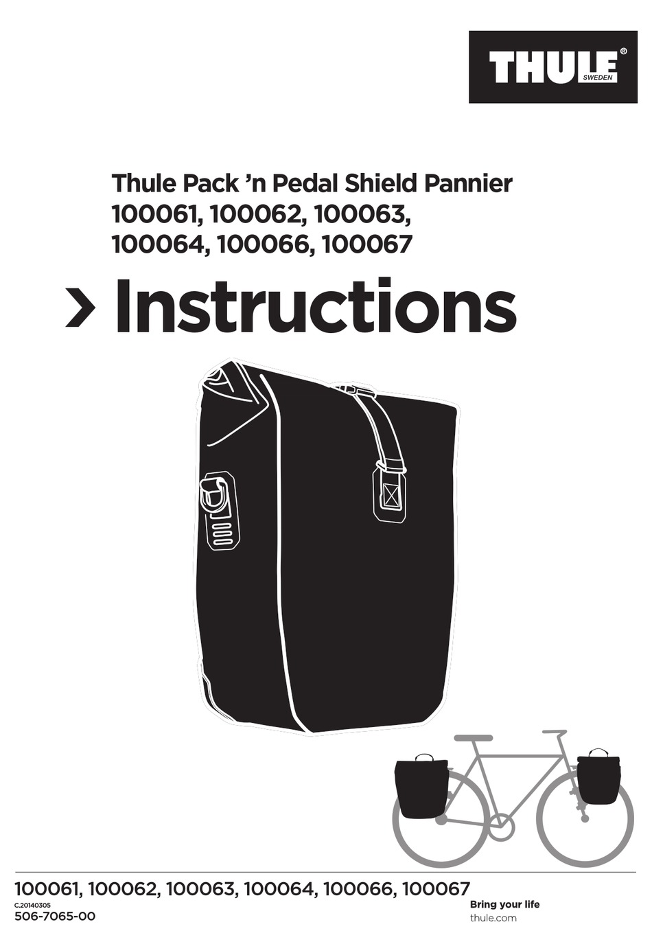 THULE PACK N PEDAL 100061 INSTRUCTIONS MANUAL Pdf Download