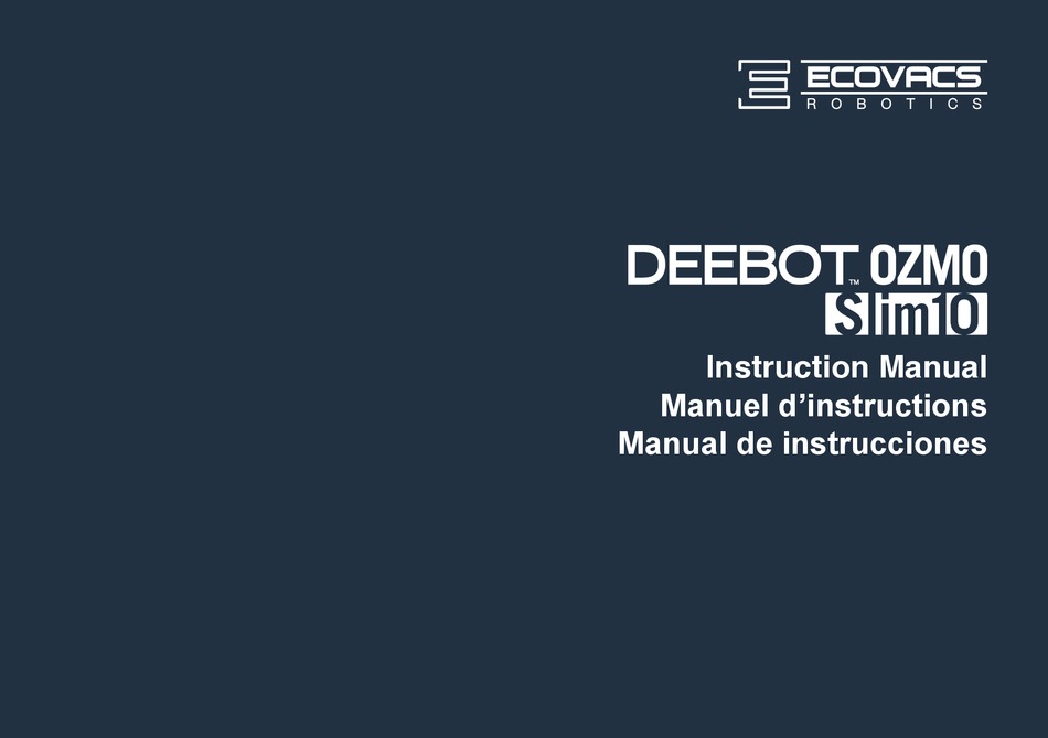 ECOVACS DEEBOT OZMO SLIM10 INSTRUCTION MANUAL Pdf Download | ManualsLib