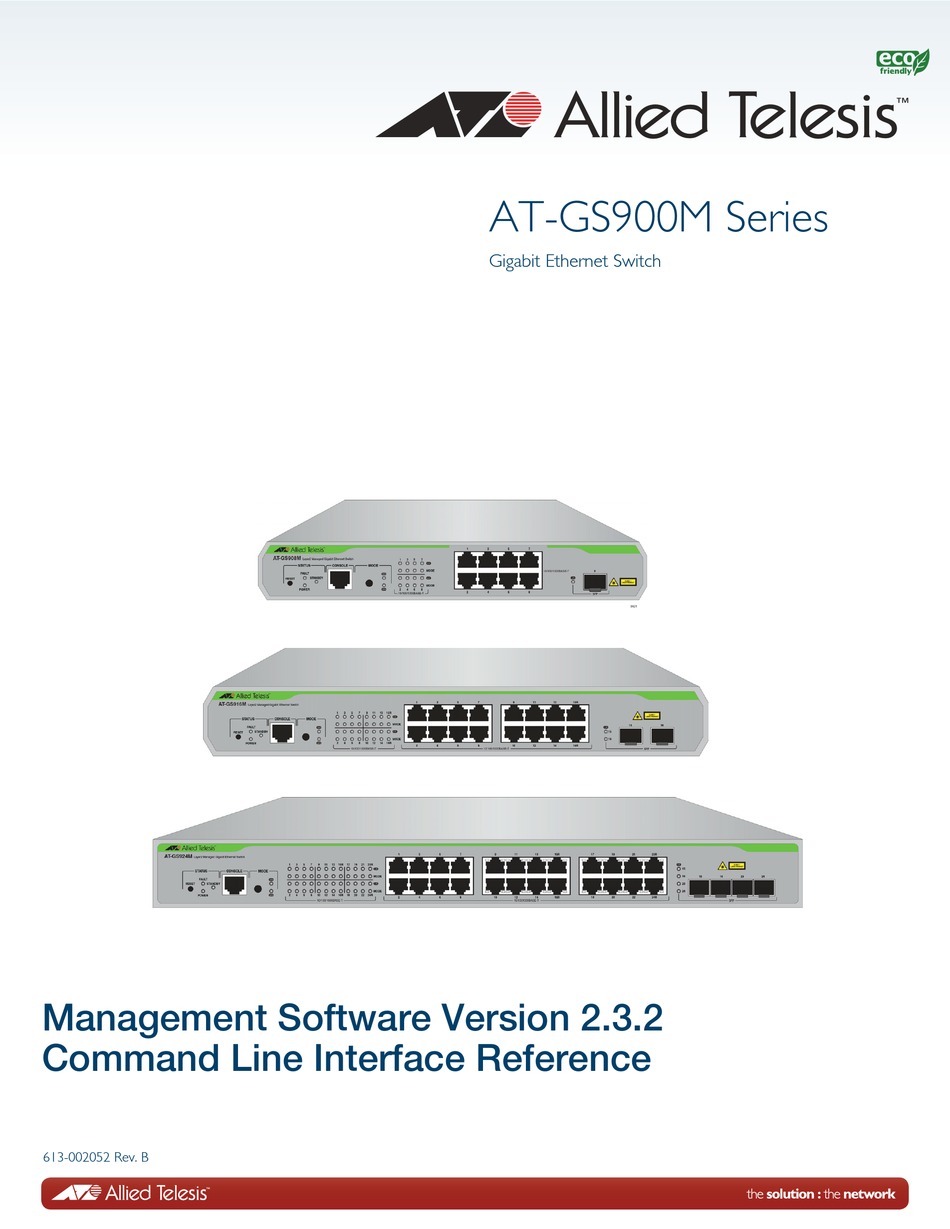 ALLIED TELESIS AT-GS900M SERIES USER MANUAL Pdf Download | ManualsLib
