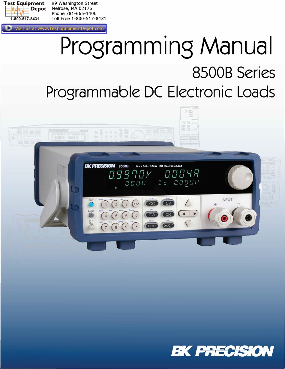 BK PRECISION 8500B SERIES PROGRAMMING MANUAL Pdf Download | ManualsLib