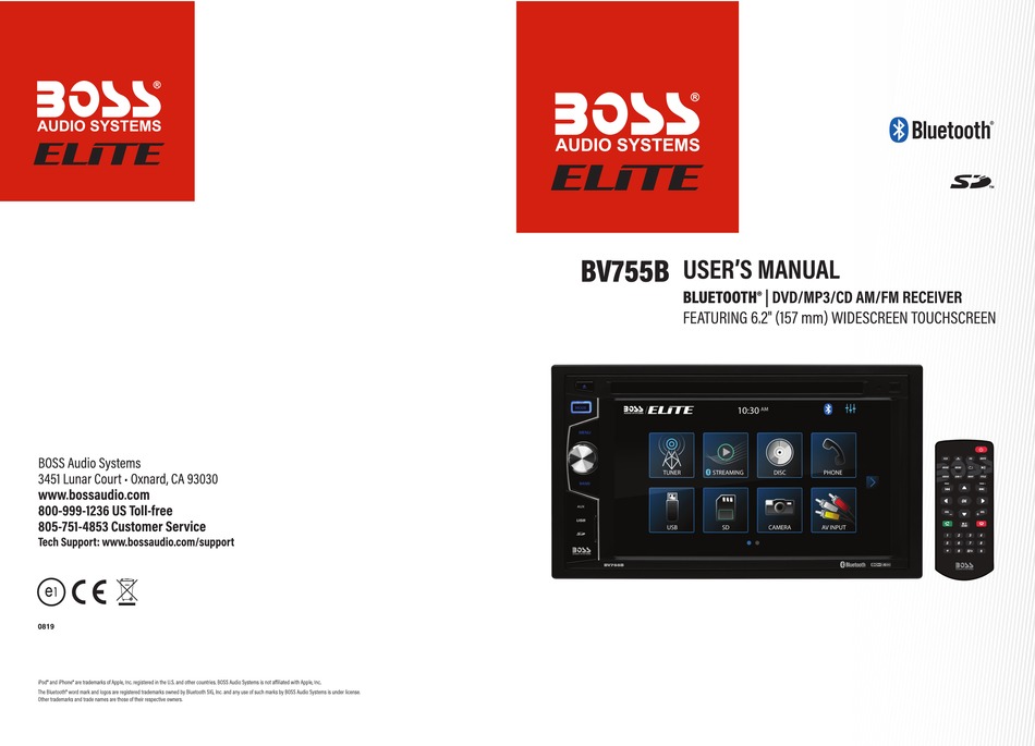 BOSS AUDIO SYSTEMS ELITE BV755B USER MANUAL Pdf Download ManualsLib