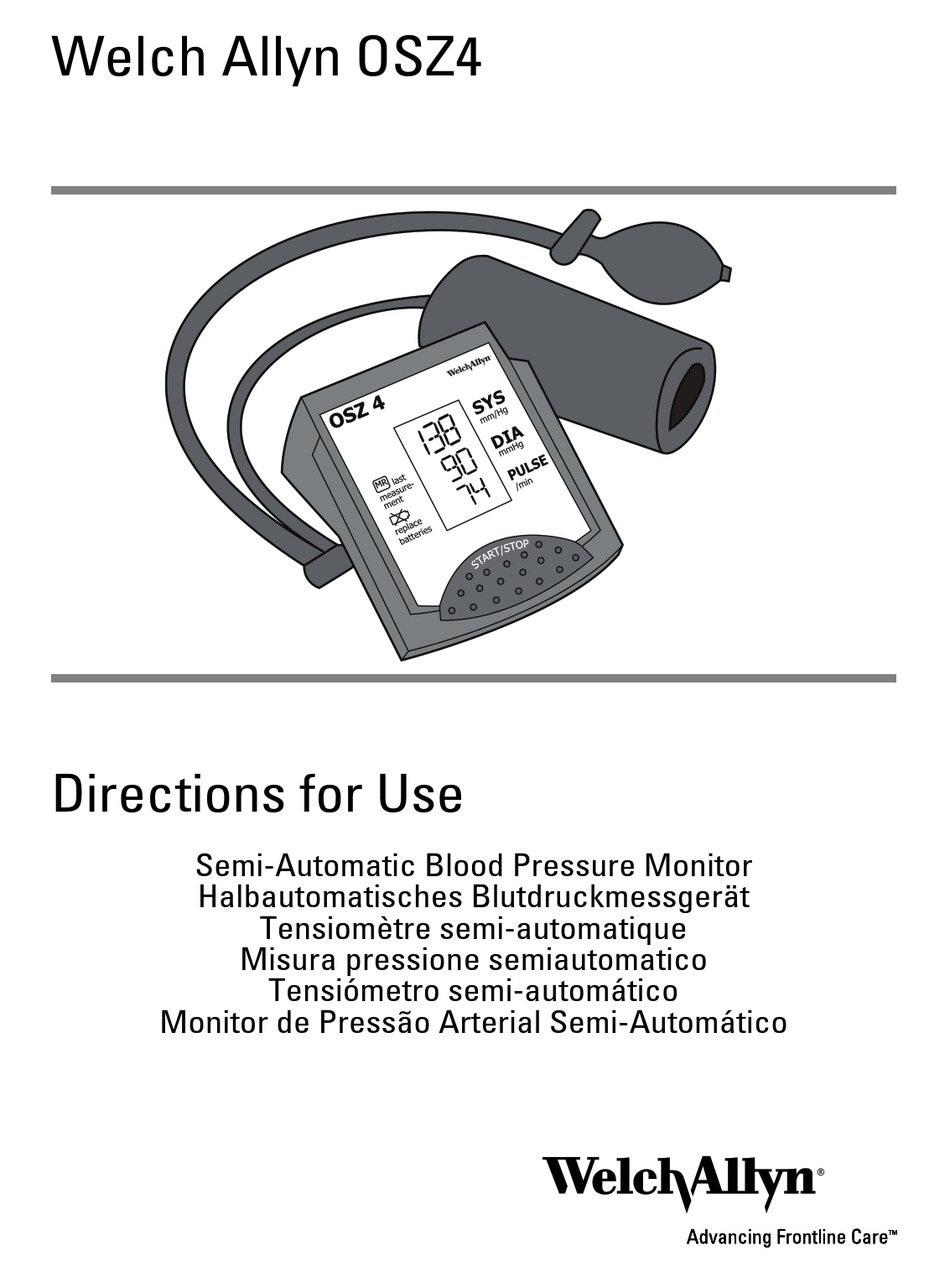 WELCH ALLYN OSZ4 SERIES DIRECTIONS FOR USE MANUAL Pdf Download ManualsLib