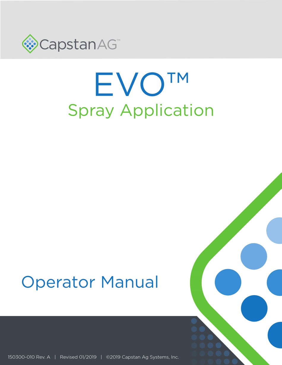 CAPSTAN EVO OPERATOR'S MANUAL Pdf Download ManualsLib