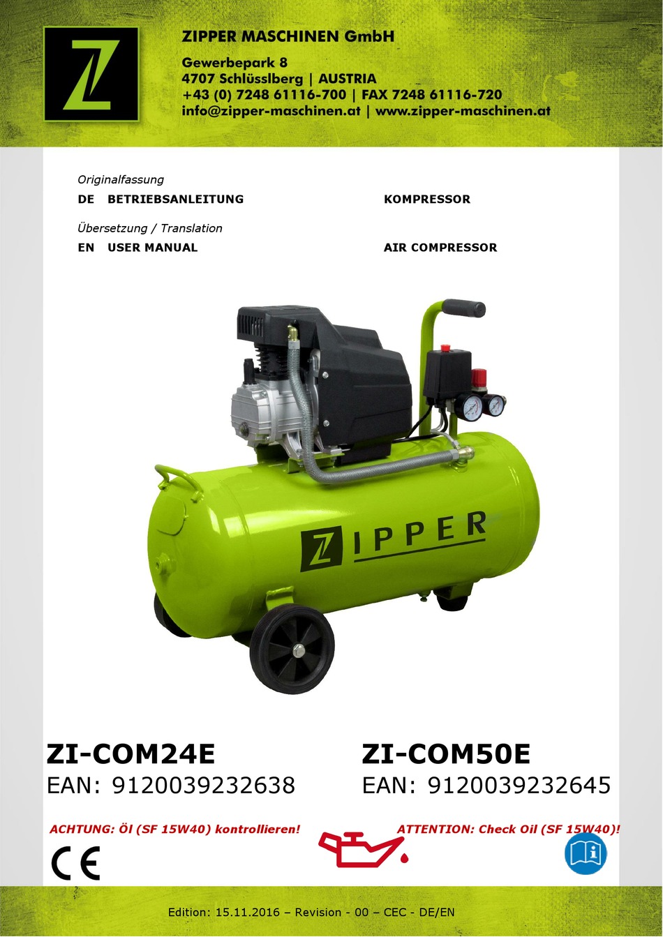 Zipper ZI-COM24E Kompressor 