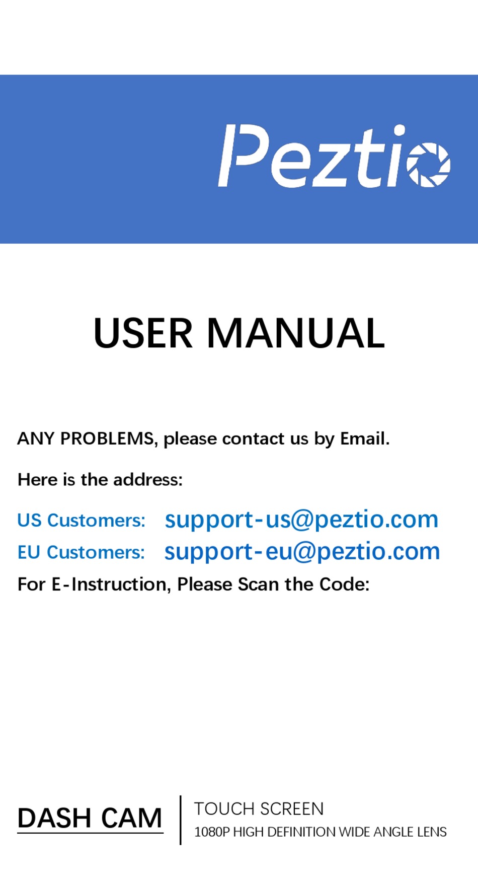 PEZTIO DASH CAM USER MANUAL Pdf Download | ManualsLib