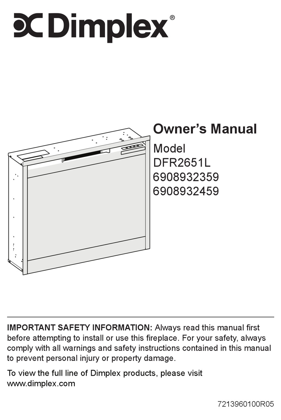 GLEN DIMPLEX DIMPLEX DFR2651L OWNER'S MANUAL Pdf Download | ManualsLib