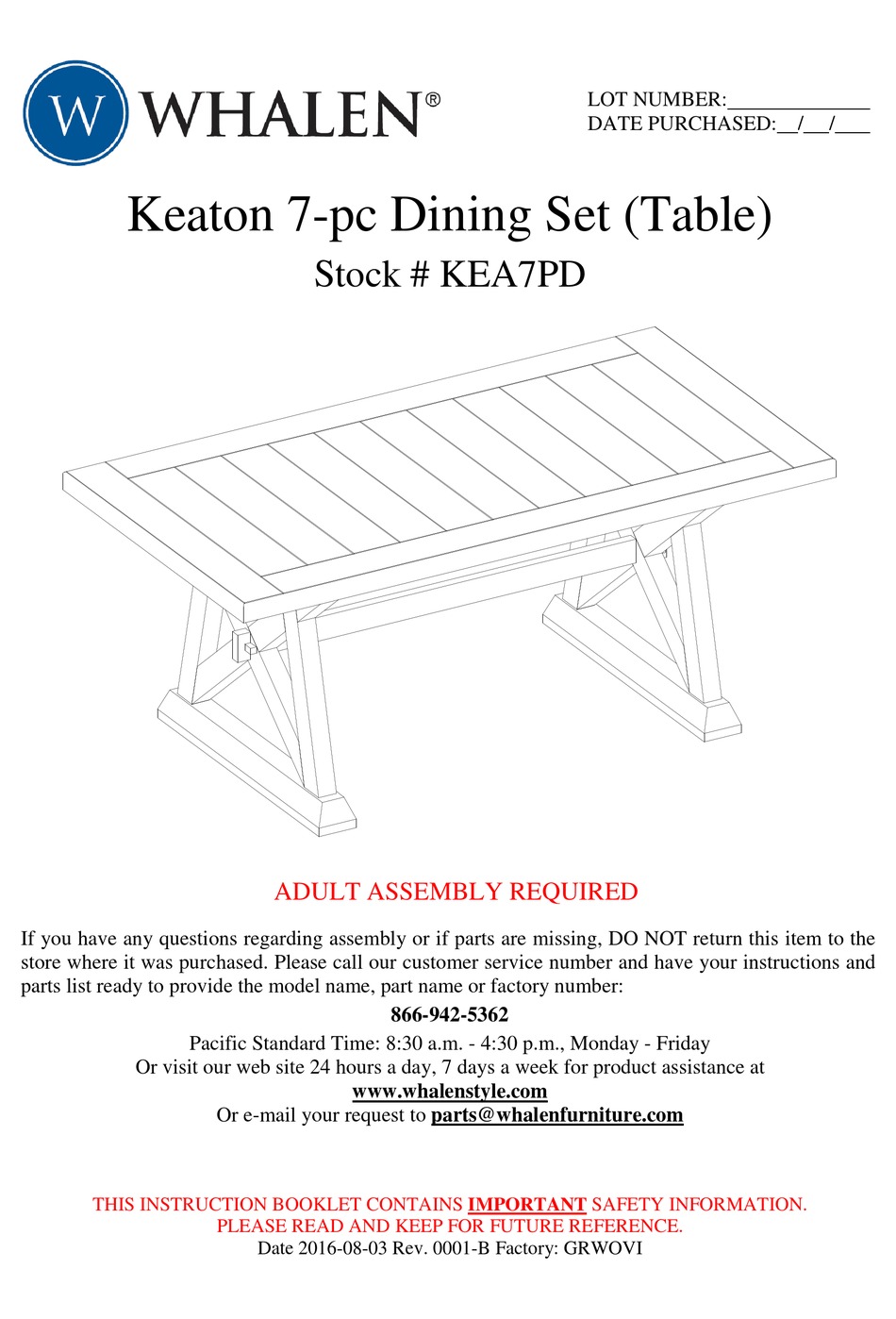 WHALEN KEATON SERIES ASSEMBLY MANUAL Pdf Download ManualsLib