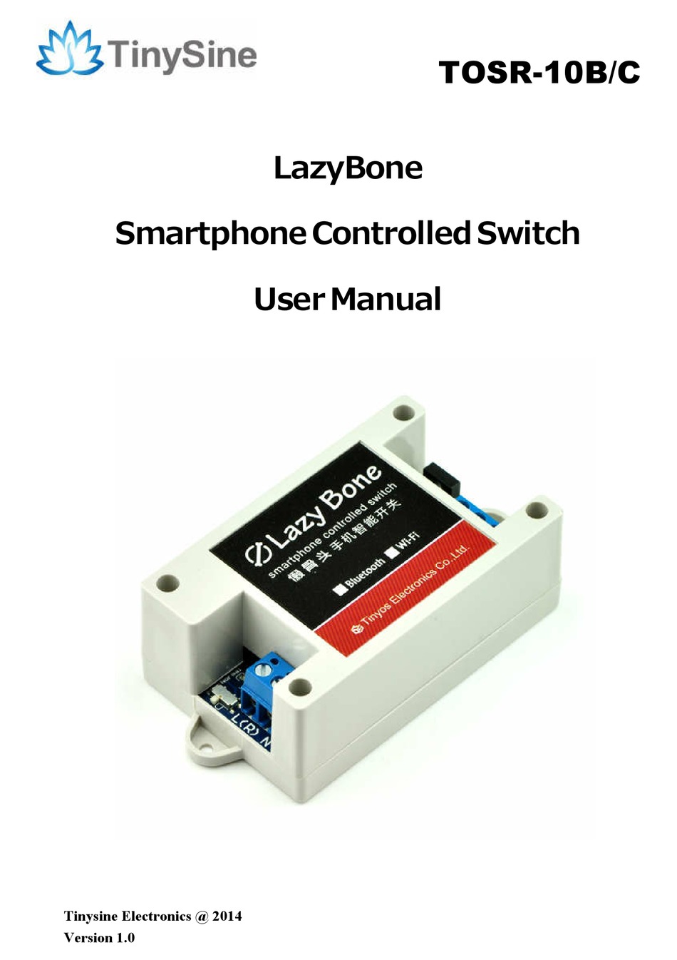 Tinysine Lazybone Tosr B User Manual Pdf Download Manualslib