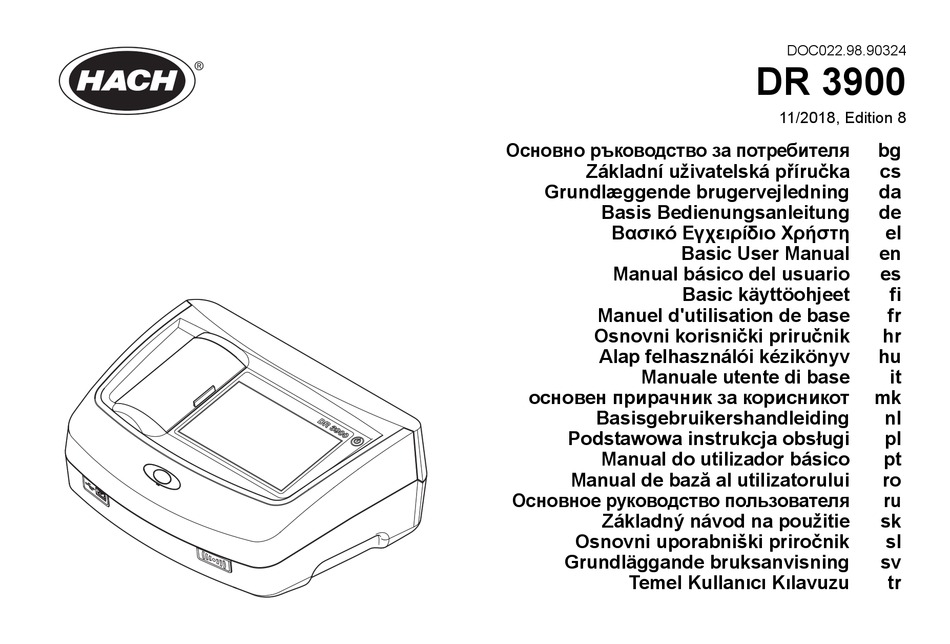 HACH DR 3900 BASIC USER MANUAL Pdf Download | ManualsLib