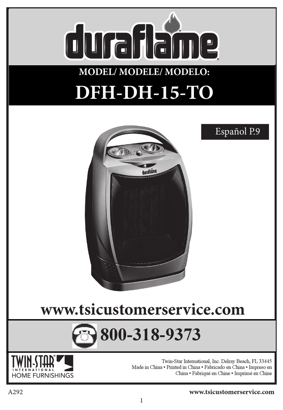 Care And Maintenance; Troubleshooting - Duraflame DFH-DH-15-TO Manual [Page  7] | ManualsLib