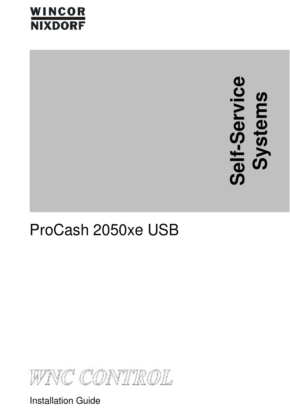 Wincor Nixdorf Procash 2050xe Usb Installation Manual Pdf Download Manualslib