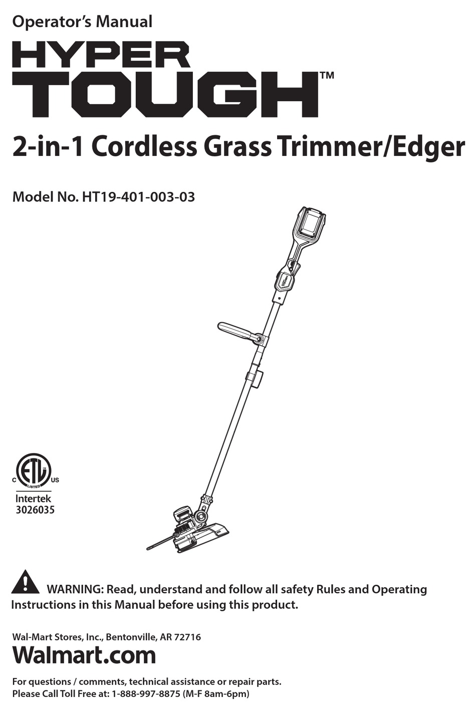 Hyper Tough Electric Lawn Mower User Manual