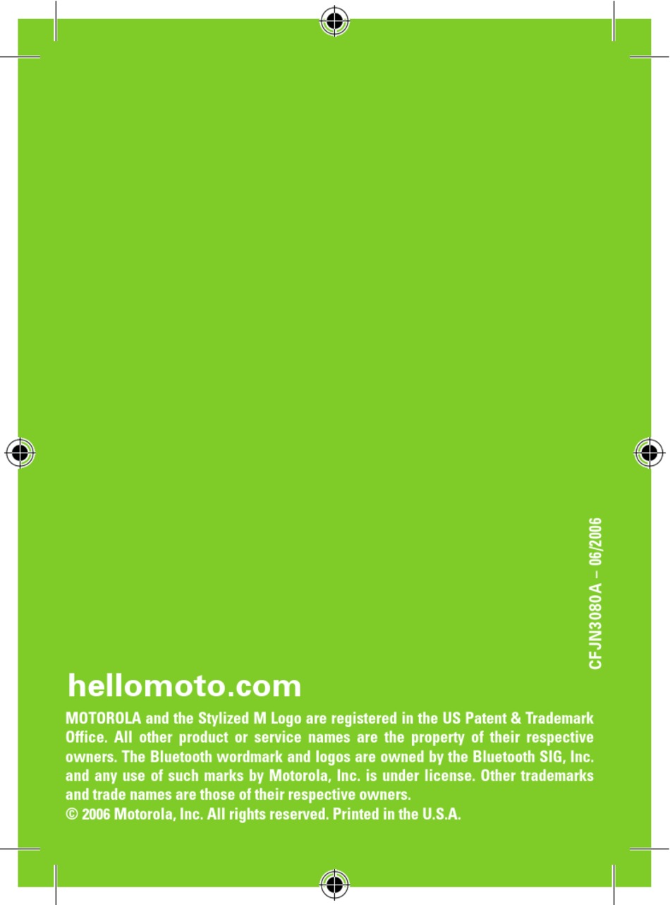 MOTOROLA S805 MOTOMANUAL Pdf Download | ManualsLib