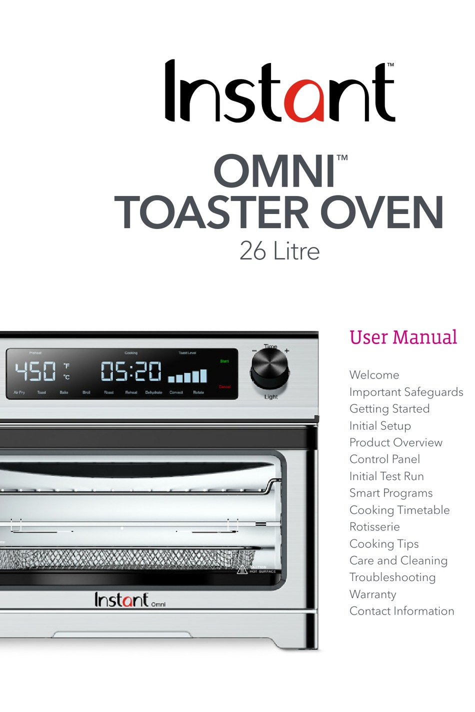 AUMATE XB2612C Air Fryer Toaster Oven Instruction Manual