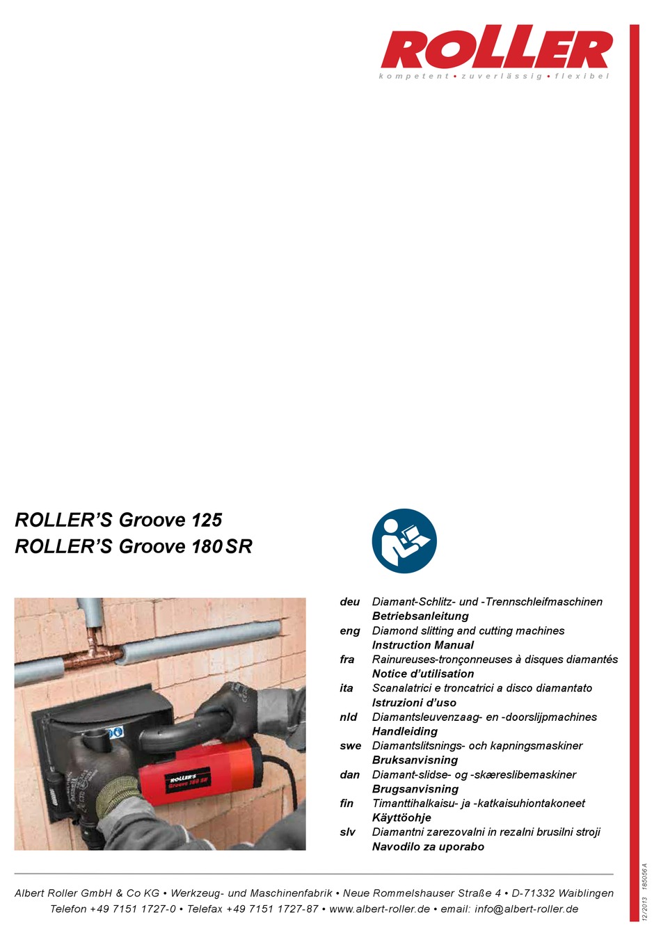 ROLLER GROOVE 125 INSTRUCTION MANUAL Pdf Download ManualsLib