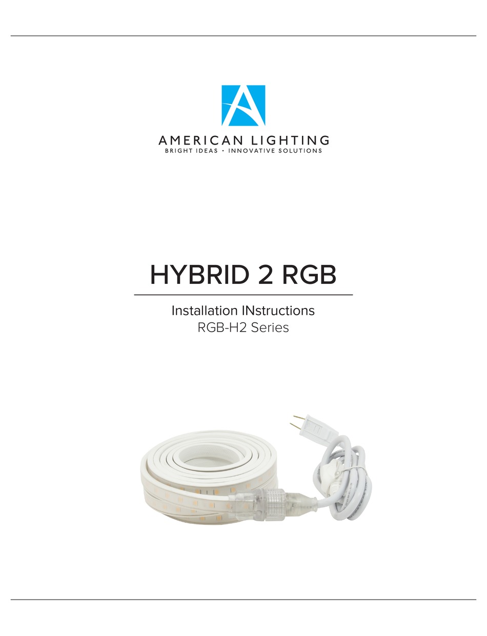 AMERICAN LIGHTING RGBH2 SERIES INSTALLATION INSTRUCTIONS MANUAL Pdf