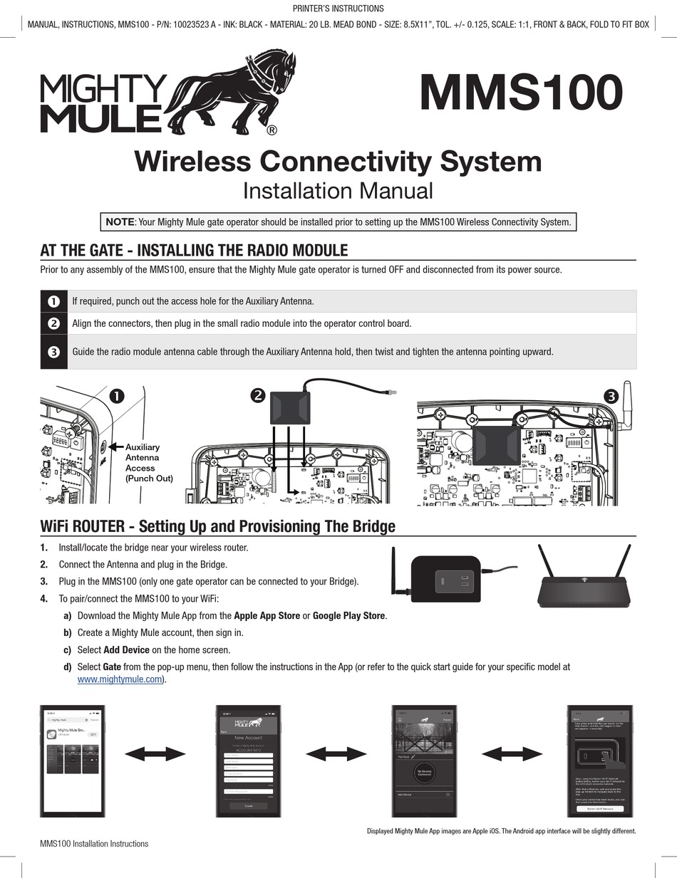 MIGHTY MULE MMS100 INSTALLATION MANUAL Pdf Download | ManualsLib