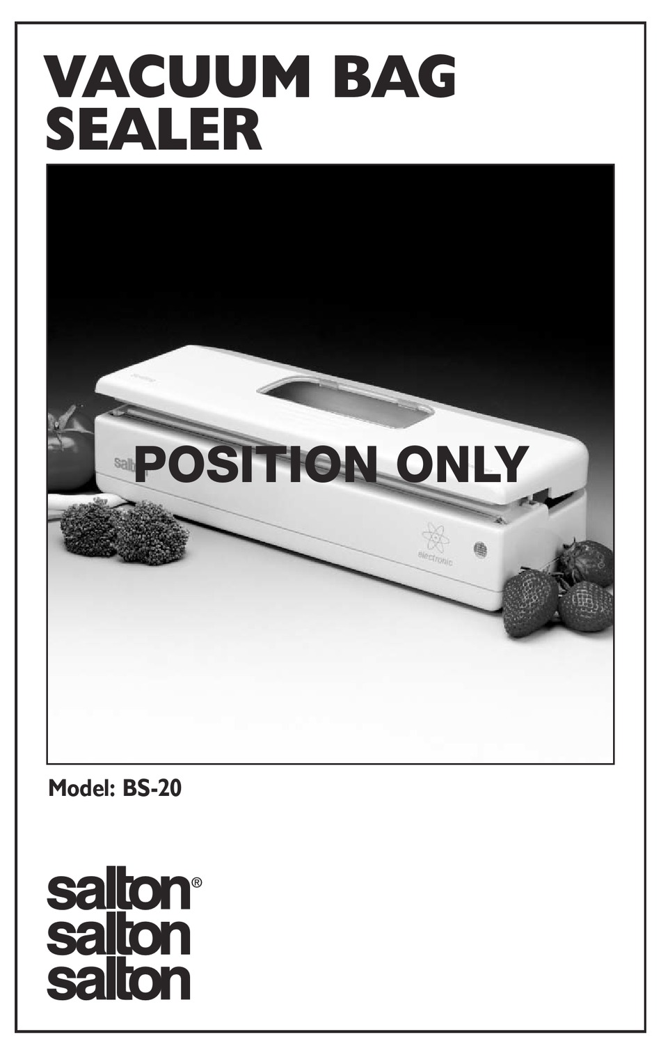SALTON BS20 MANUAL Pdf Download ManualsLib