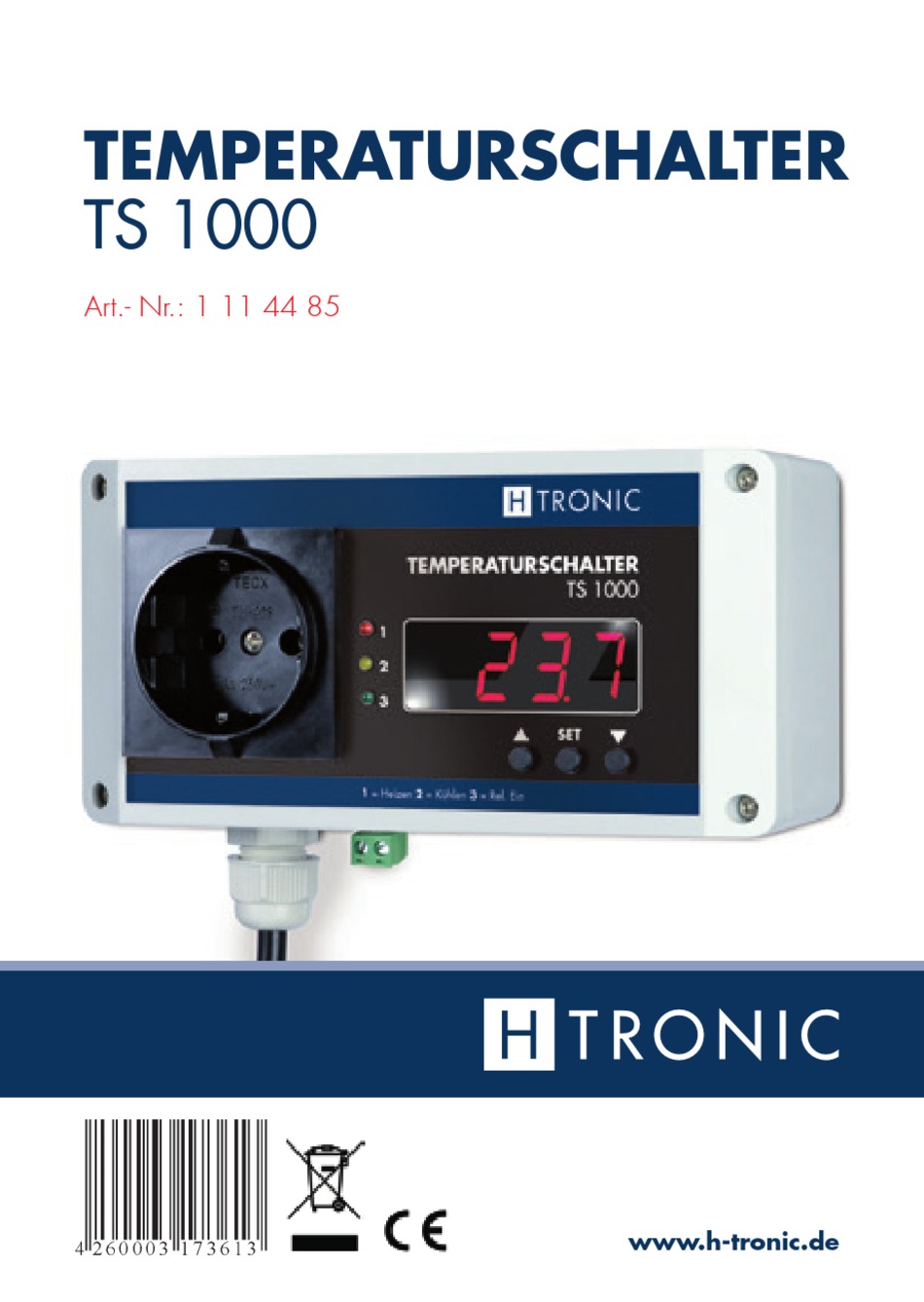 regeln und messen bis max.+850 Grad H-Tronic TS 1000 ohne Sensor,Heizgerätetemp 