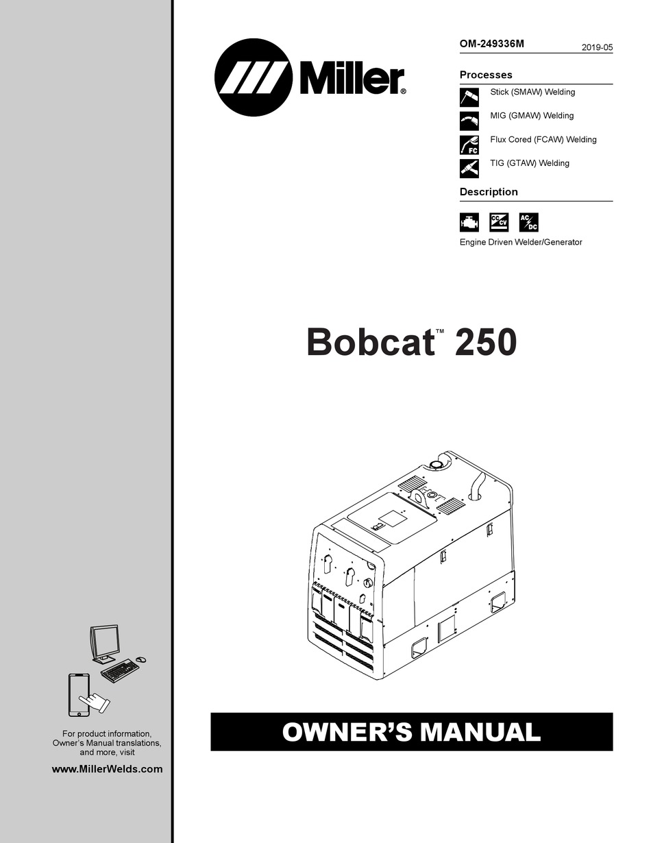 MILLER BOBCAT 250 OWNER'S MANUAL Pdf Download | ManualsLib