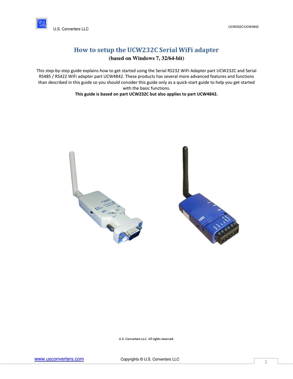 U.S. CONVERTERS UCW232C MANUAL Pdf Download ManualsLib