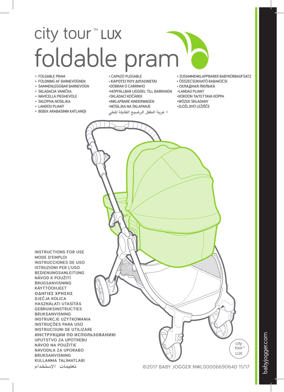 BABY JOGGER CITY TOUR LUX INSTRUCTIONS FOR USE MANUAL Pdf Download