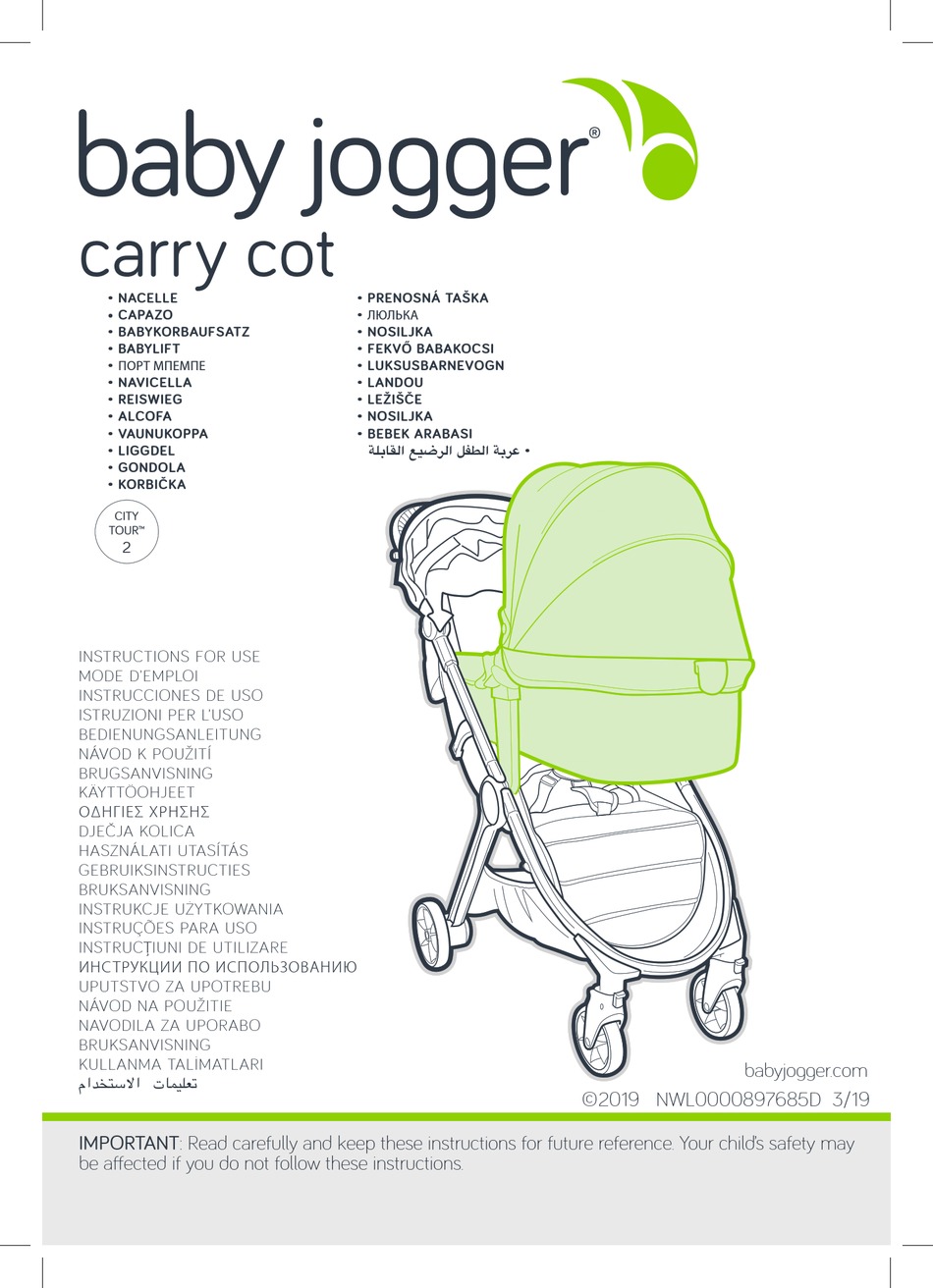 BABY JOGGER CITY 2 INSTRUCTIONS FOR MANUAL Pdf Download | ManualsLib