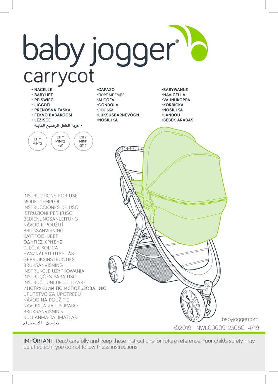 BABY JOGGER CITY MINI 2 INSTRUCTIONS USE MANUAL Pdf Download |
