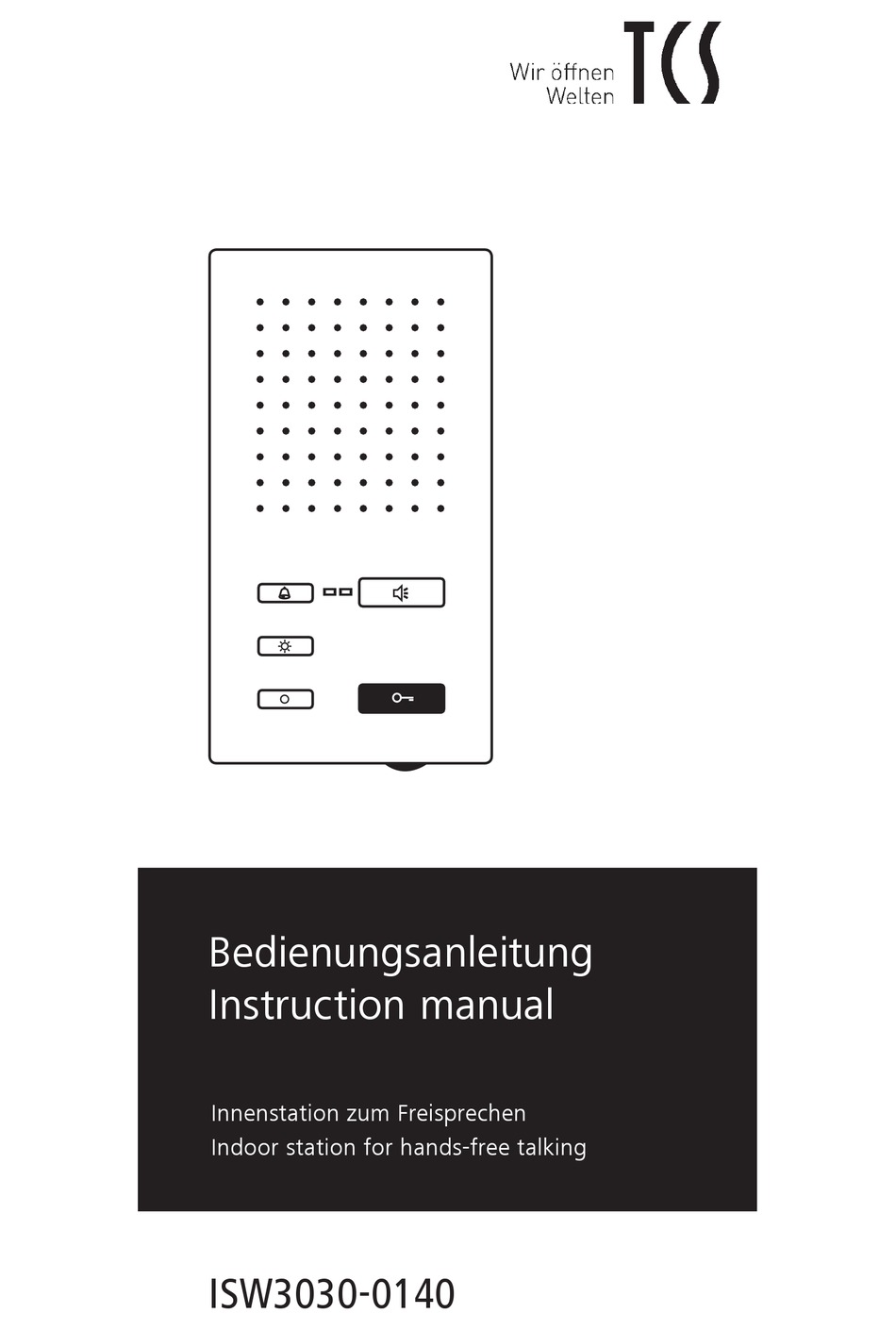 TCS Sievershütte Audio-Innenstation Bus-System Aufputz LAN weiß.. ISW3030-0140 