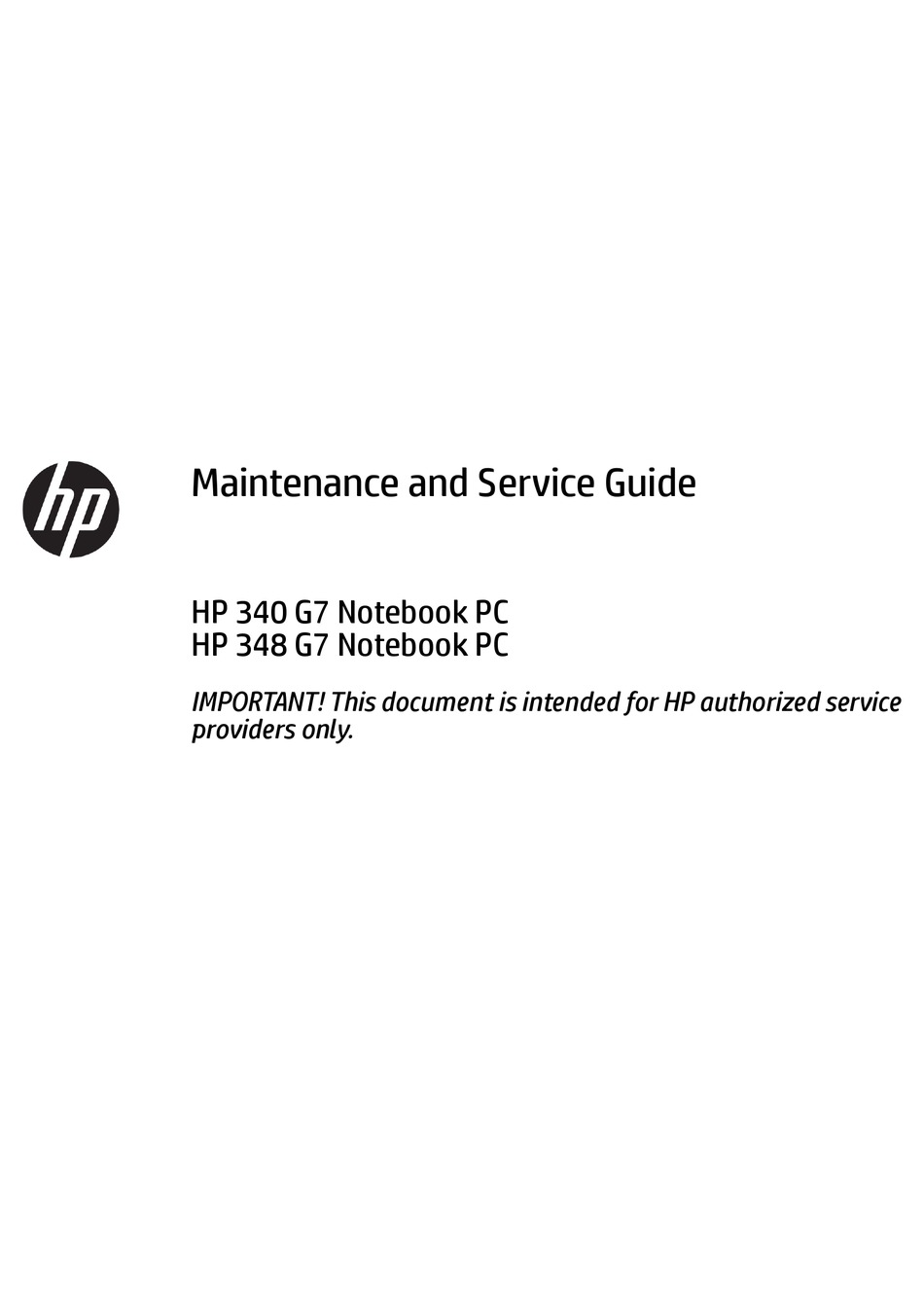 Hp 340 G7 Maintenance And Service Manual Pdf Download Manualslib