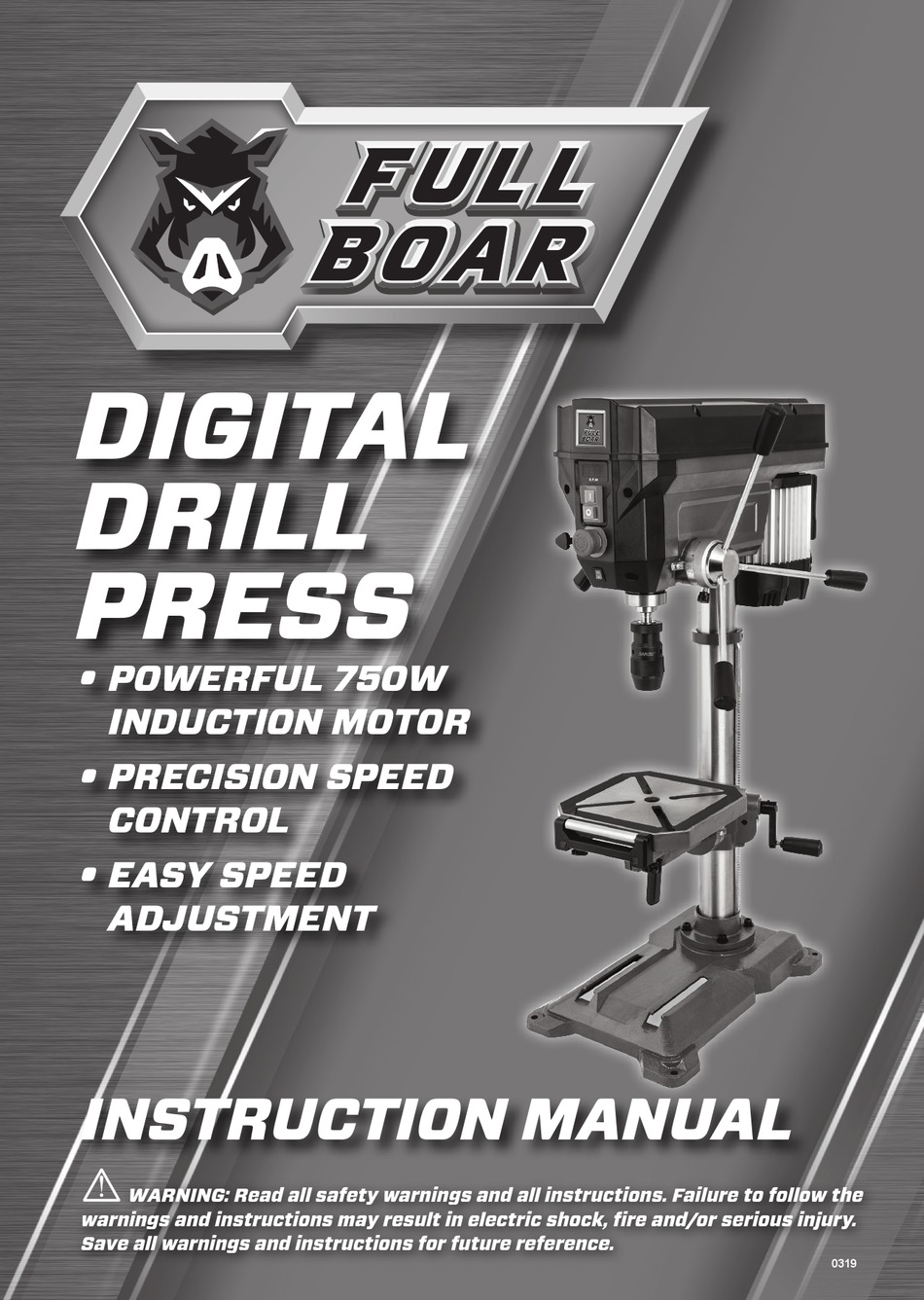 FULL BOAR FBDDP-7500 INSTRUCTION MANUAL 