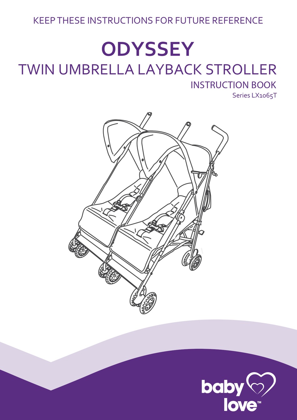 Babylove twin stroller on sale