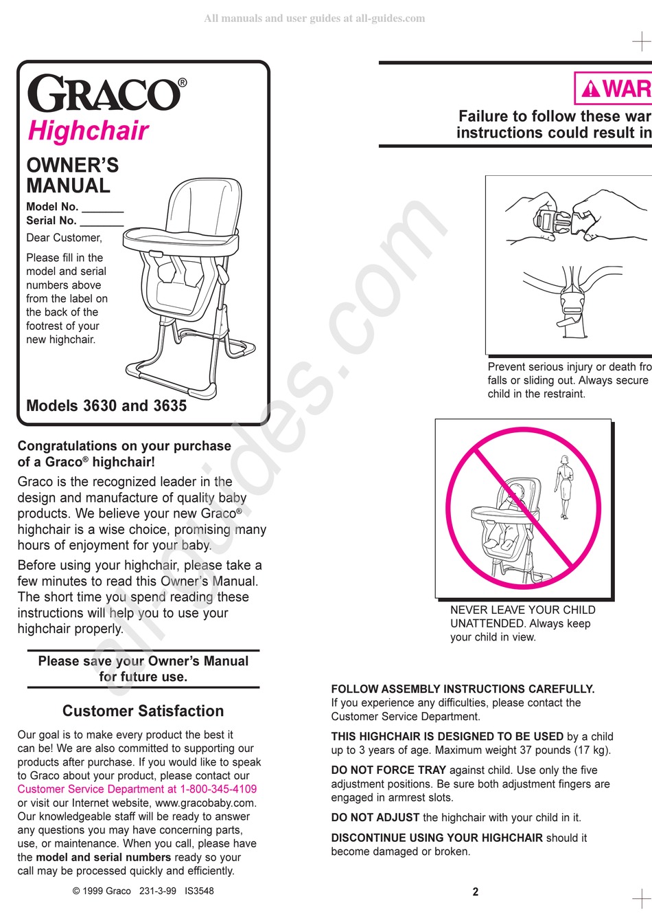 GRACO 3630 OWNER'S MANUAL Pdf Download ManualsLib