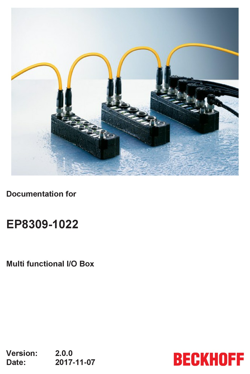 BECKHOFF EP8309-1022 DOCUMENTATION Pdf Download | ManualsLib