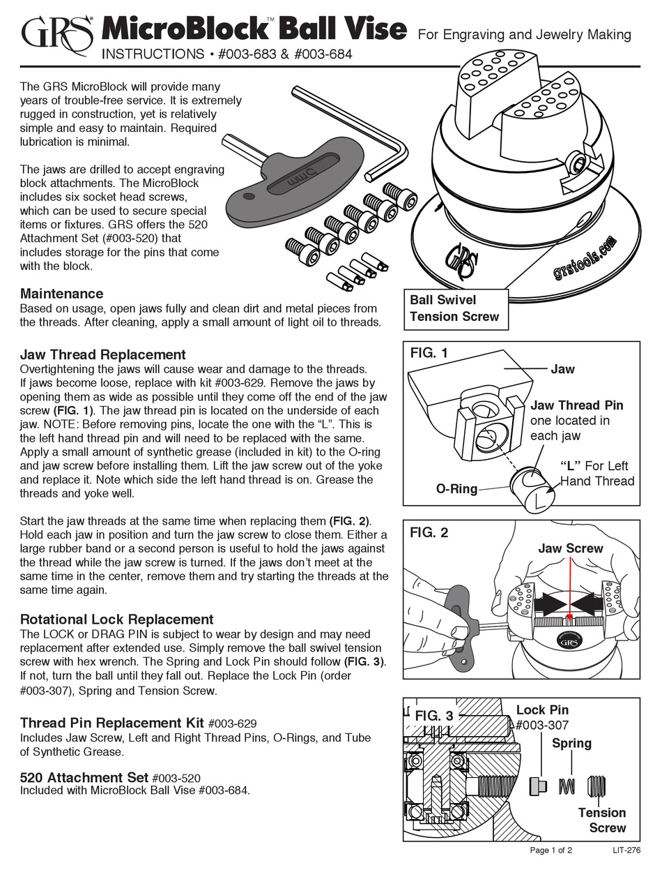 GRS MICROBLOCK INSTRUCTIONS Pdf Download | ManualsLib