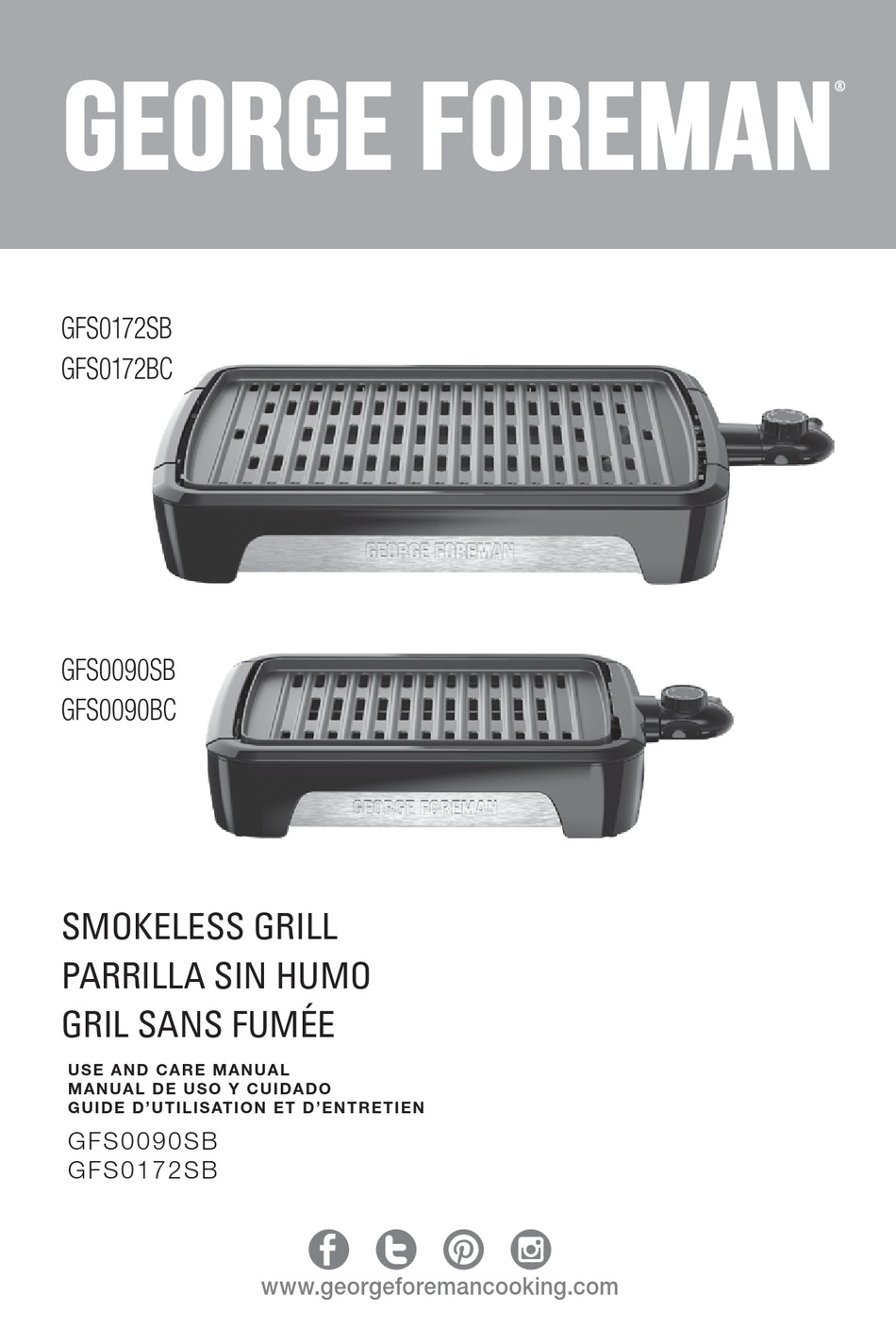 George Foreman GFSG01 Smokeless Grill