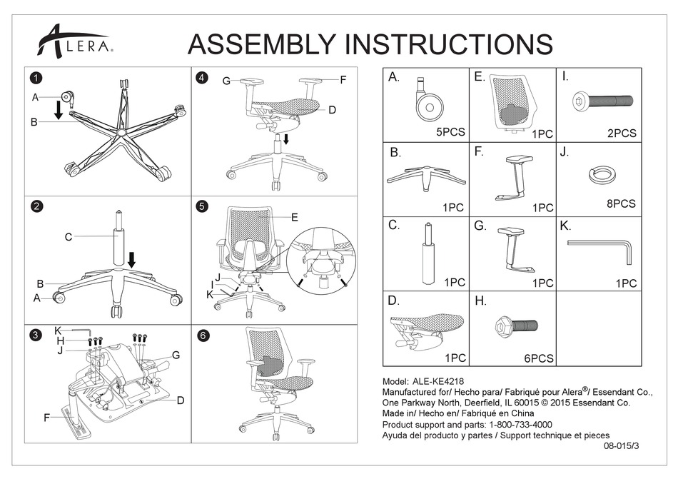 ALERA ALEKE4218 ASSEMBLY INSTRUCTIONS Pdf Download ManualsLib