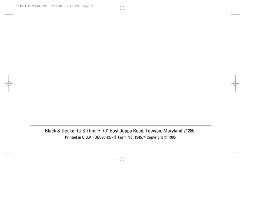 Black & Decker 1166-220 Parts Diagram for Electric Drill