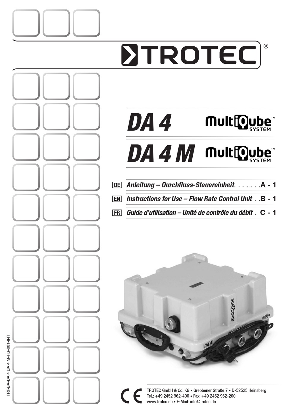 TROTEC MULTIQUBE DA 4 INSTRUCTIONS FOR USE MANUAL Pdf Download | ManualsLib