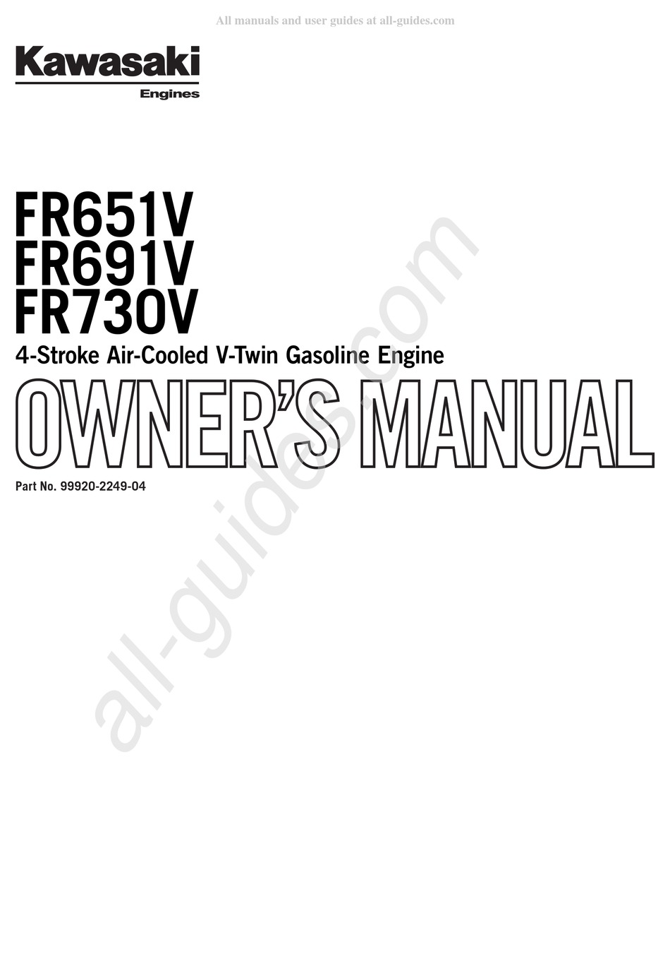 KAWASAKI FR651V OWNER'S MANUAL Pdf Download | ManualsLib